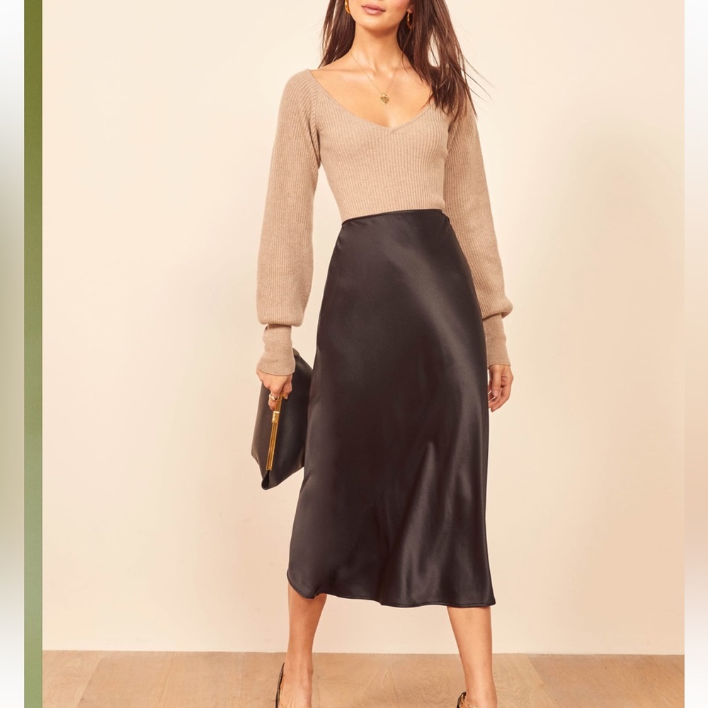 Reformation | Pratt Silk Skirt | NWT